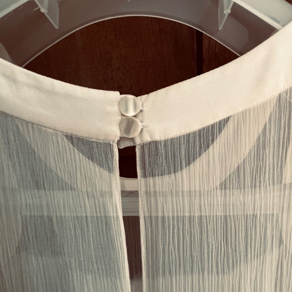 BCBG π― Silk Lace Chiffon Satin Cocktail Dress Sz 4 Cream - Picture 14 of 15